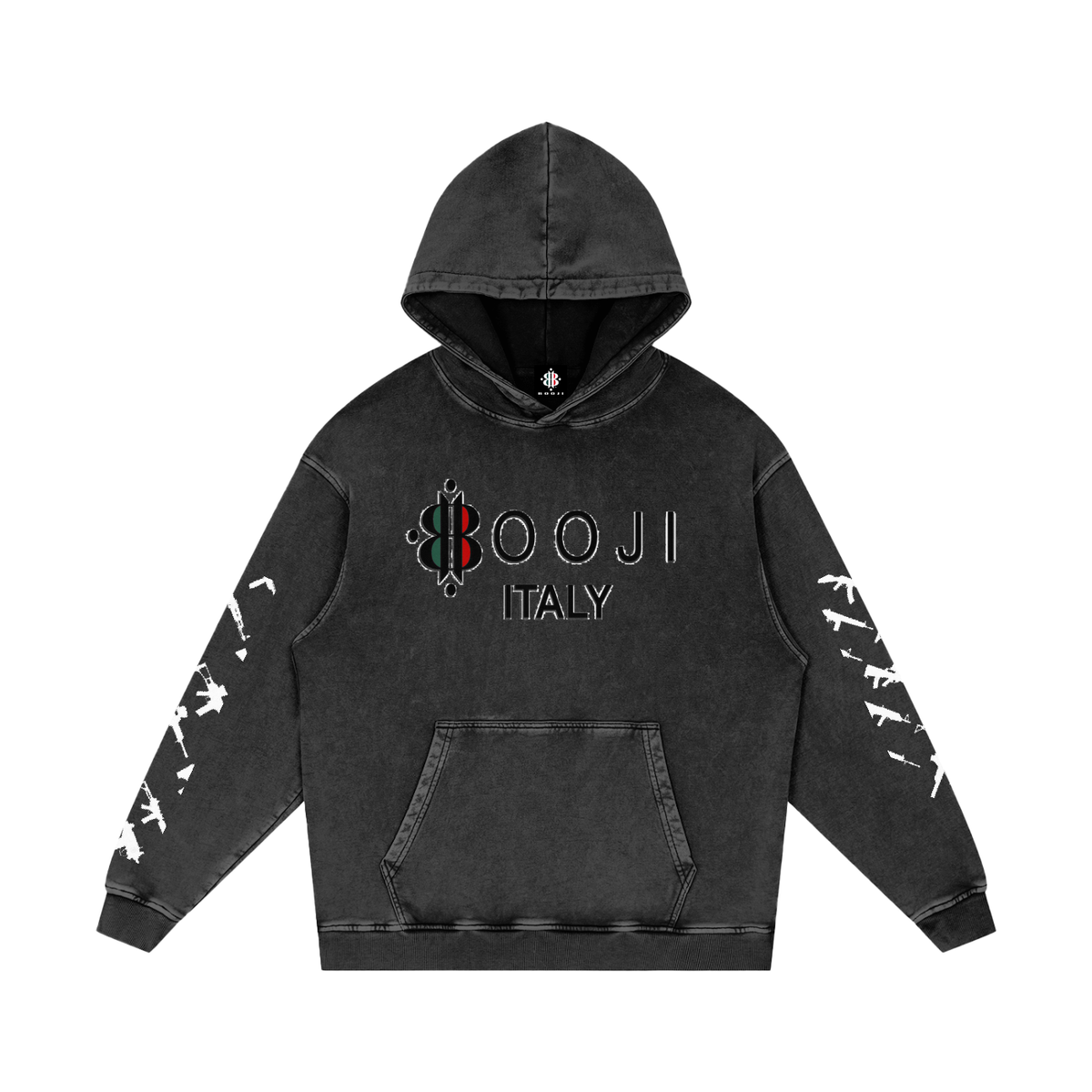 BOOJI ITALY CLICK BANG COLLECTION SNOW WASHED HOODIE
