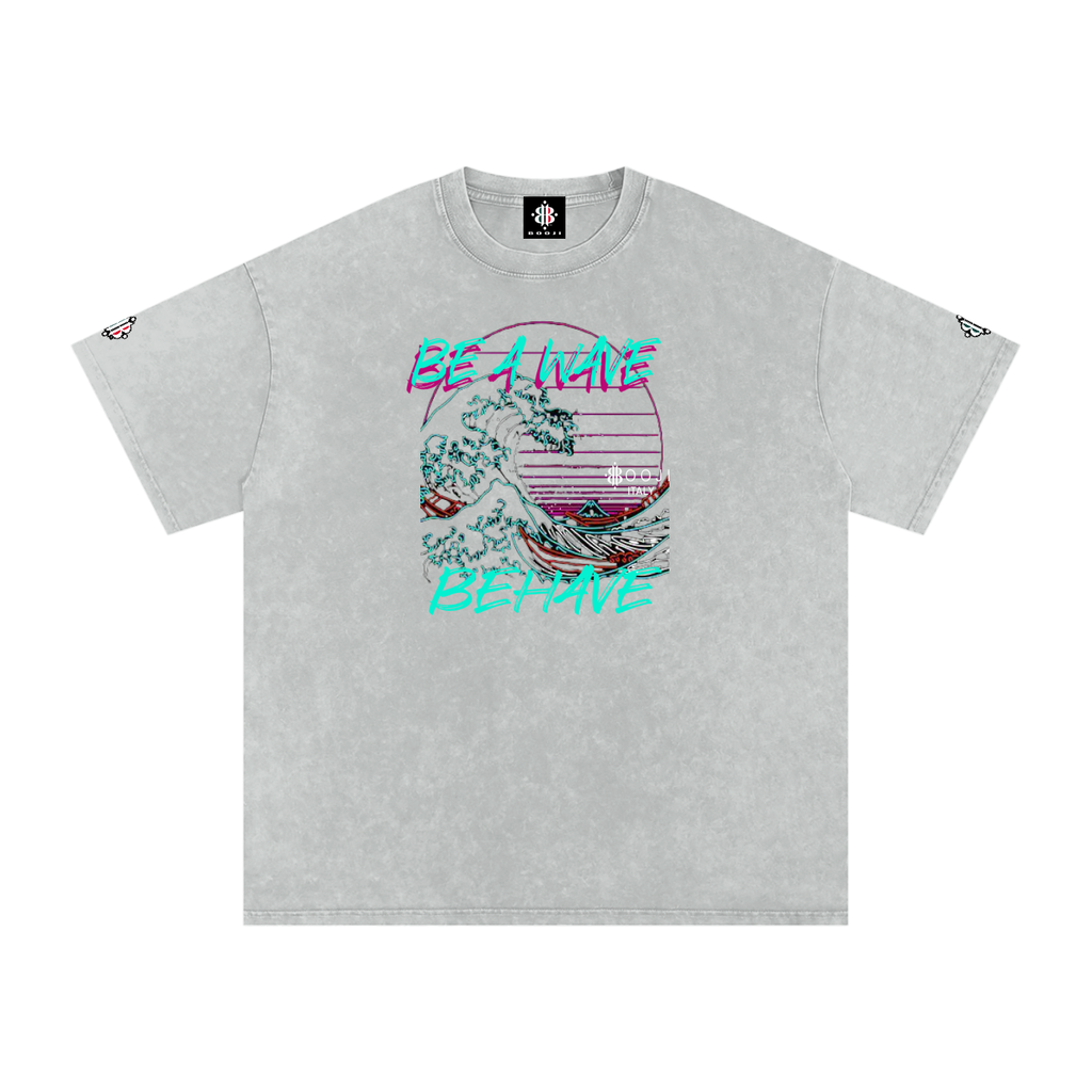 BOOJI ITALY BE A WAVE BEHAVE SNOW WASHED T-SHIRT