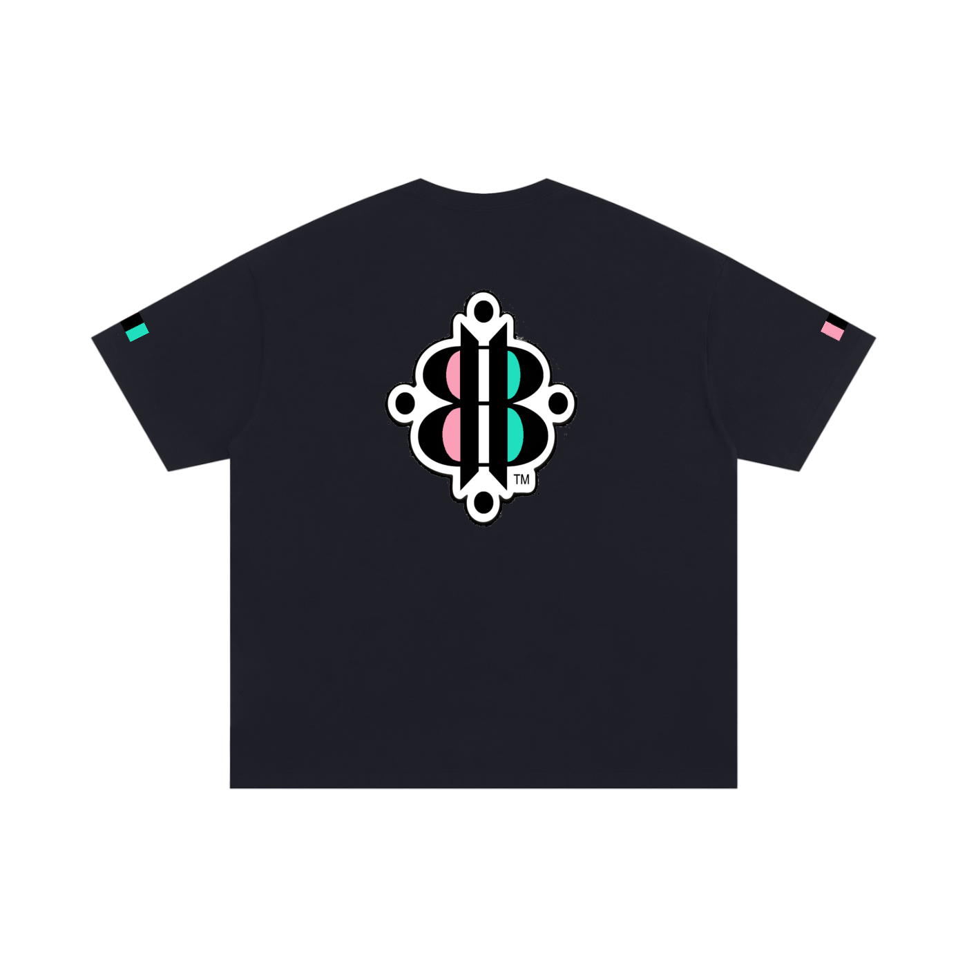 BOOJI ITALY 4 EVER $ LOGO ITALY FLAG COLORS INVERTED COTTON T-SHIRT