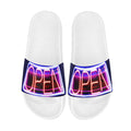 BOOJI ITALY OPEN SIGN COLLECTION DOUBLED MEN'S WHITE SOLE SLIDES