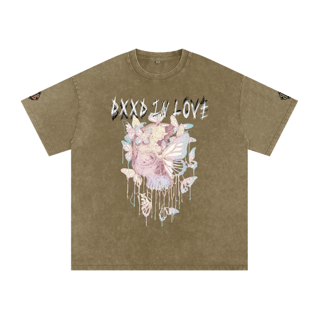 BOOJI ITALY "DXXD IN LOVE" LINE SNOW WASHED T-SHIRT