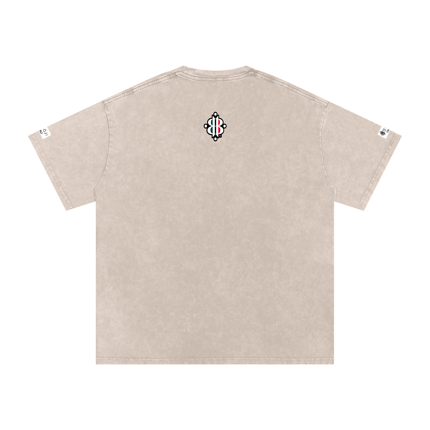 BOOJI ITALY ITALIAN FLAG BRAND LOGO SNOW WASHED T-SHIRT