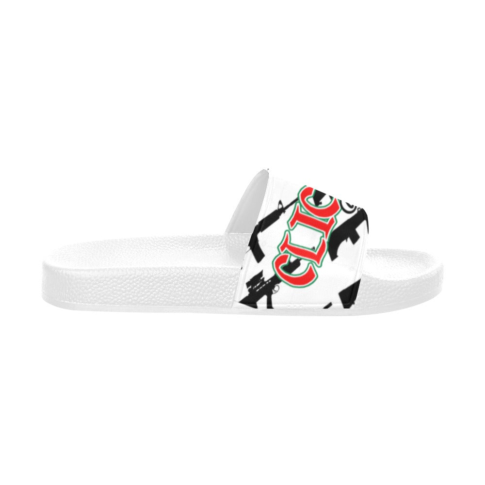 BOOJI ITALY CLICK BANG COLLECTION MEN'S WHITE SOLE SLIDES