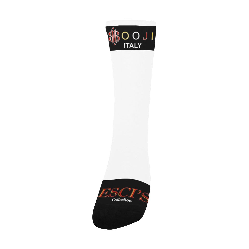 BOOJI ITALY ESCI'S COLLECTION MEN'S WHITE TUBE SOCKS