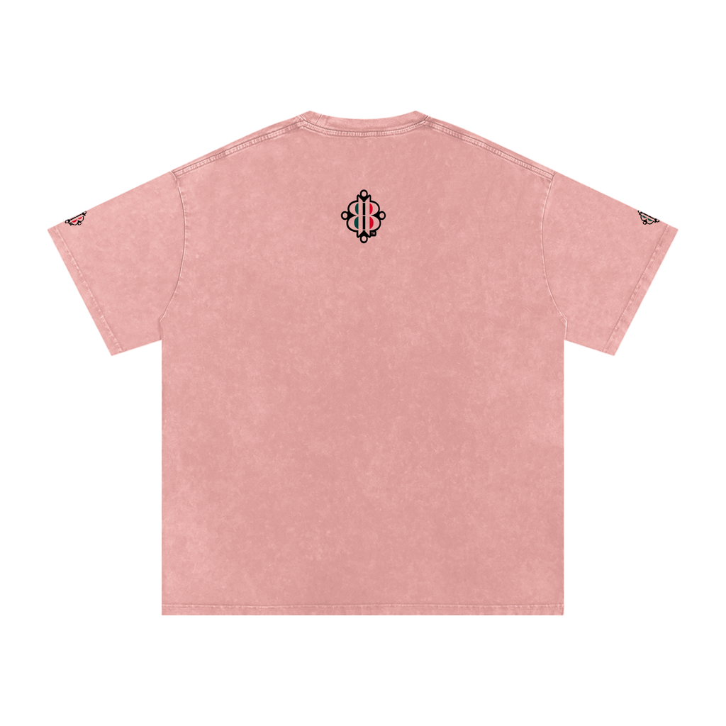 BOOJI ITALY 7 STARS 4 EVER $ LOGO SNOW WASHED T-SHIRT