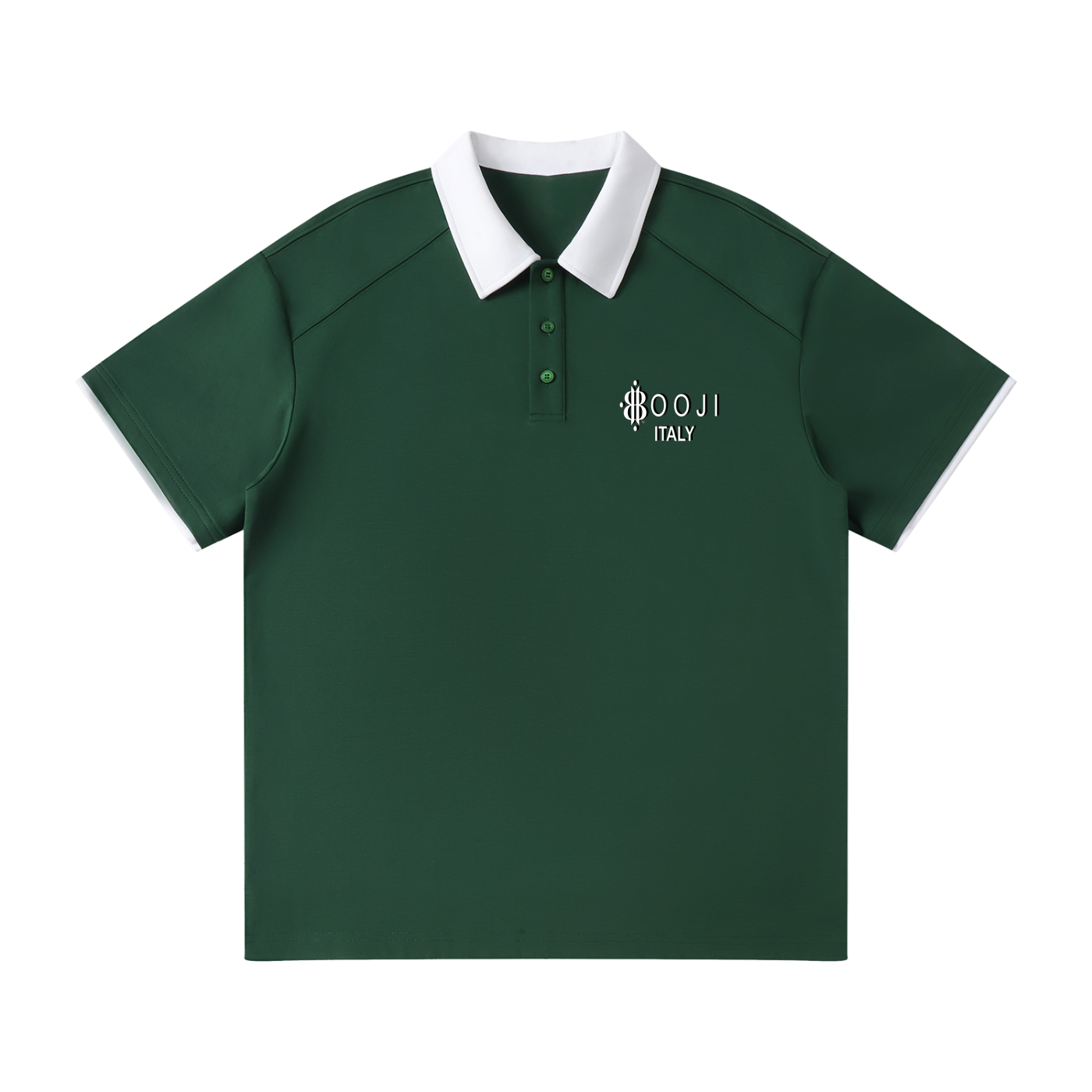 BOOJI ITALY "THORNSHARP" CONTRAST ACCENTED POLO SHIRT