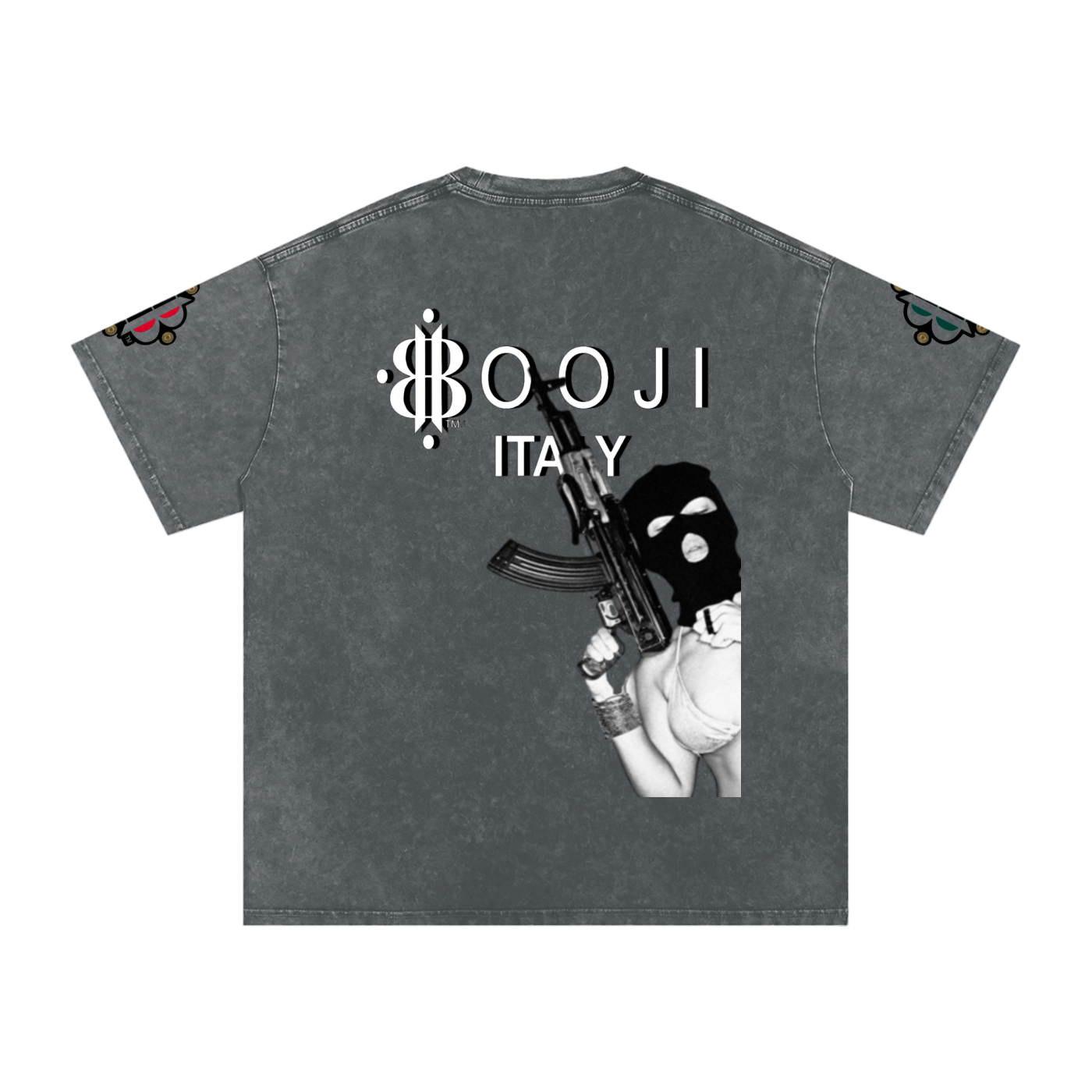 BOOJI ITALY "BITE THE BULLET" SNOW WASHED T-SHIRT