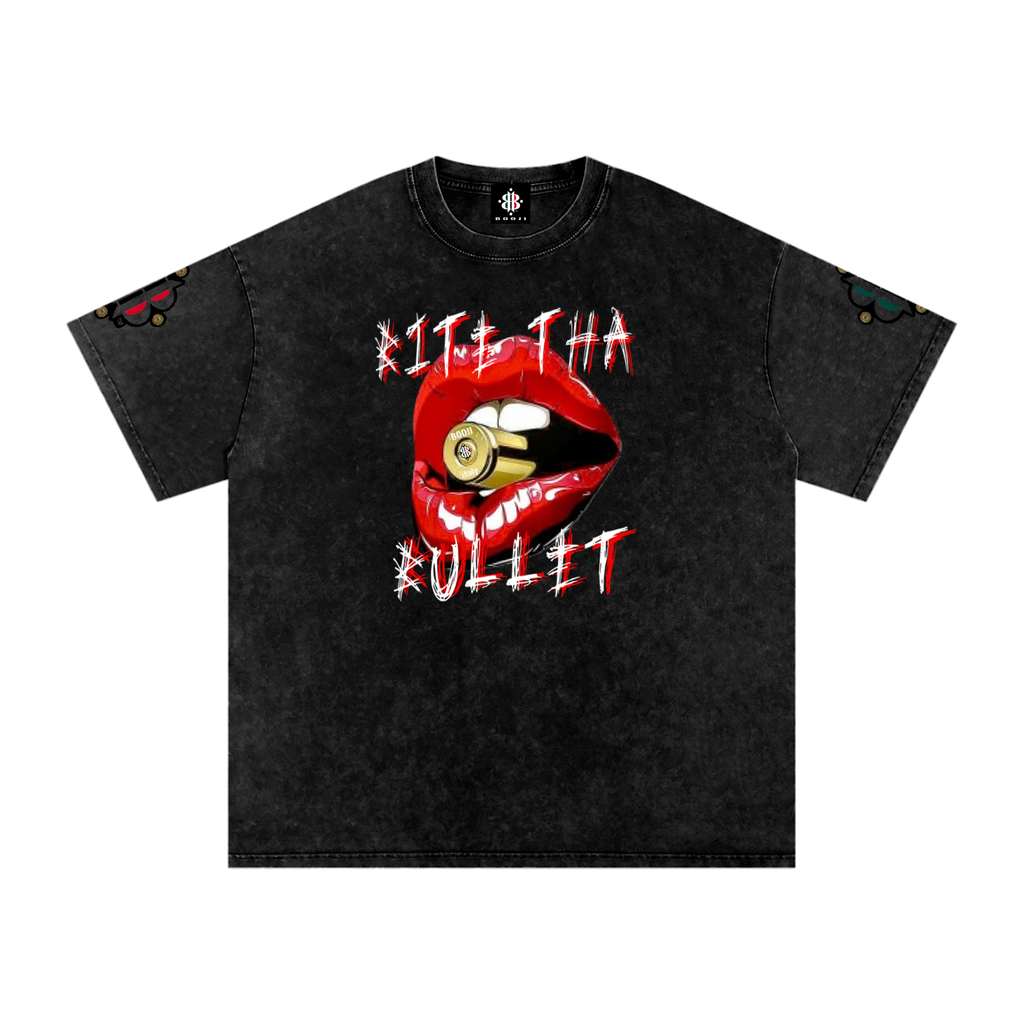 BOOJI ITALY BITE THA BULLET SNOW WASHED T-SHIRT