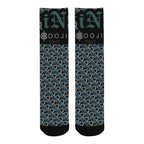 BOOJI ITALY LOCK IN COLLECTION IN DEEP GREEN MEN'S BLACK TUBE SOCKS