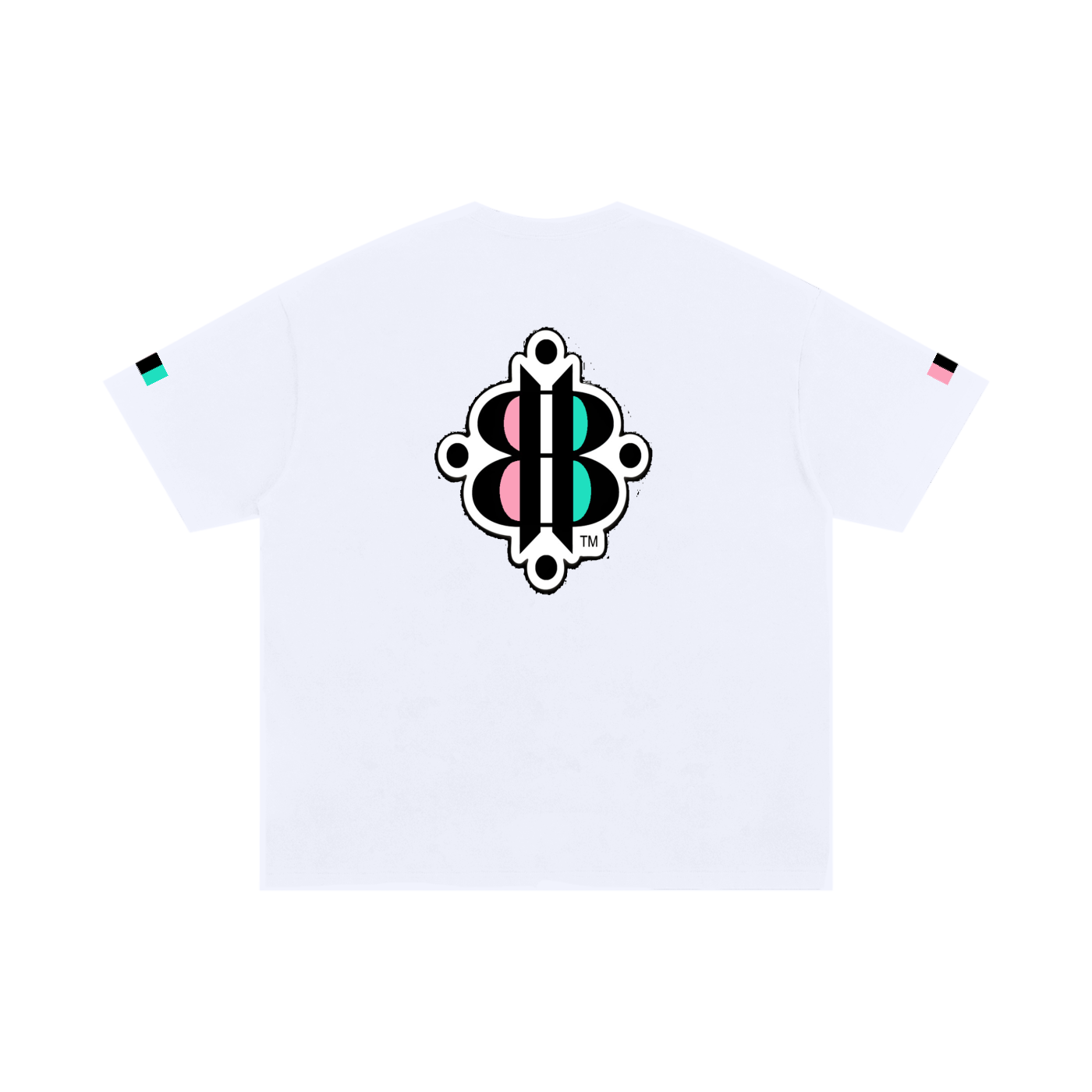 BOOJI ITALY 4 EVER $ LOGO ITALY FLAG COLORS INVERTED COTTON T-SHIRT