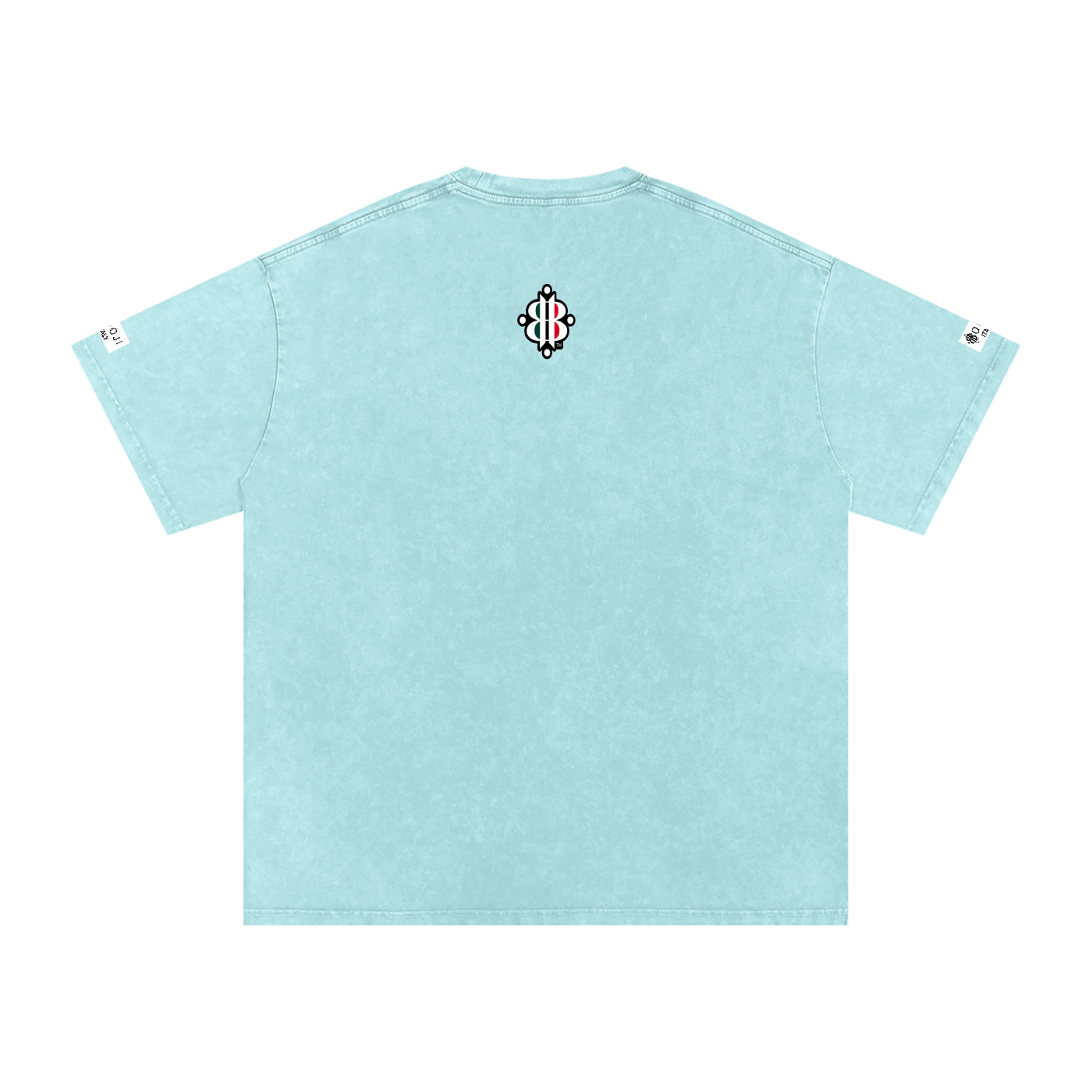 BOOJI ITALY ITALIAN FLAG BRAND LOGO SNOW WASHED T-SHIRT