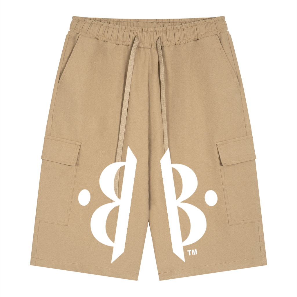BOOJI ITALY 4 EVER $ LOGO ITALIAN FLAG ACCENT MEN'S CARGO SHORTS