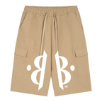 BOOJI ITALY 4 EVER $ LOGO ITALIAN FLAG ACCENT MEN'S CARGO SHORTS