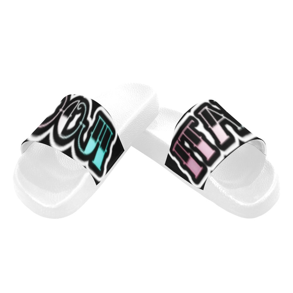 BOOJI INVERT TATTOO LOGO SLIDES Women's Slide Sandals(Model 057)