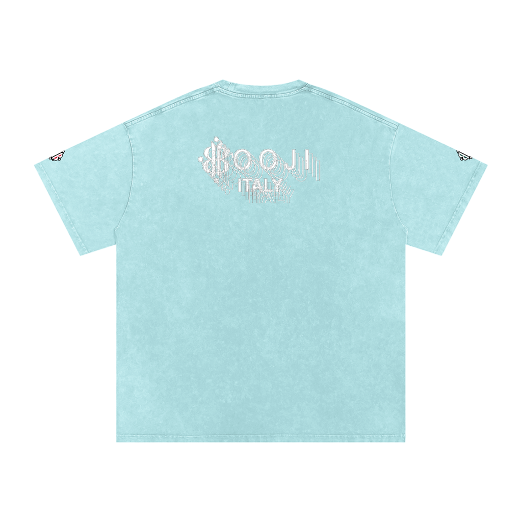 BOOJI ITALY "BE A WAVE, BEHAVE." SNOW WASHED T-SHIRT