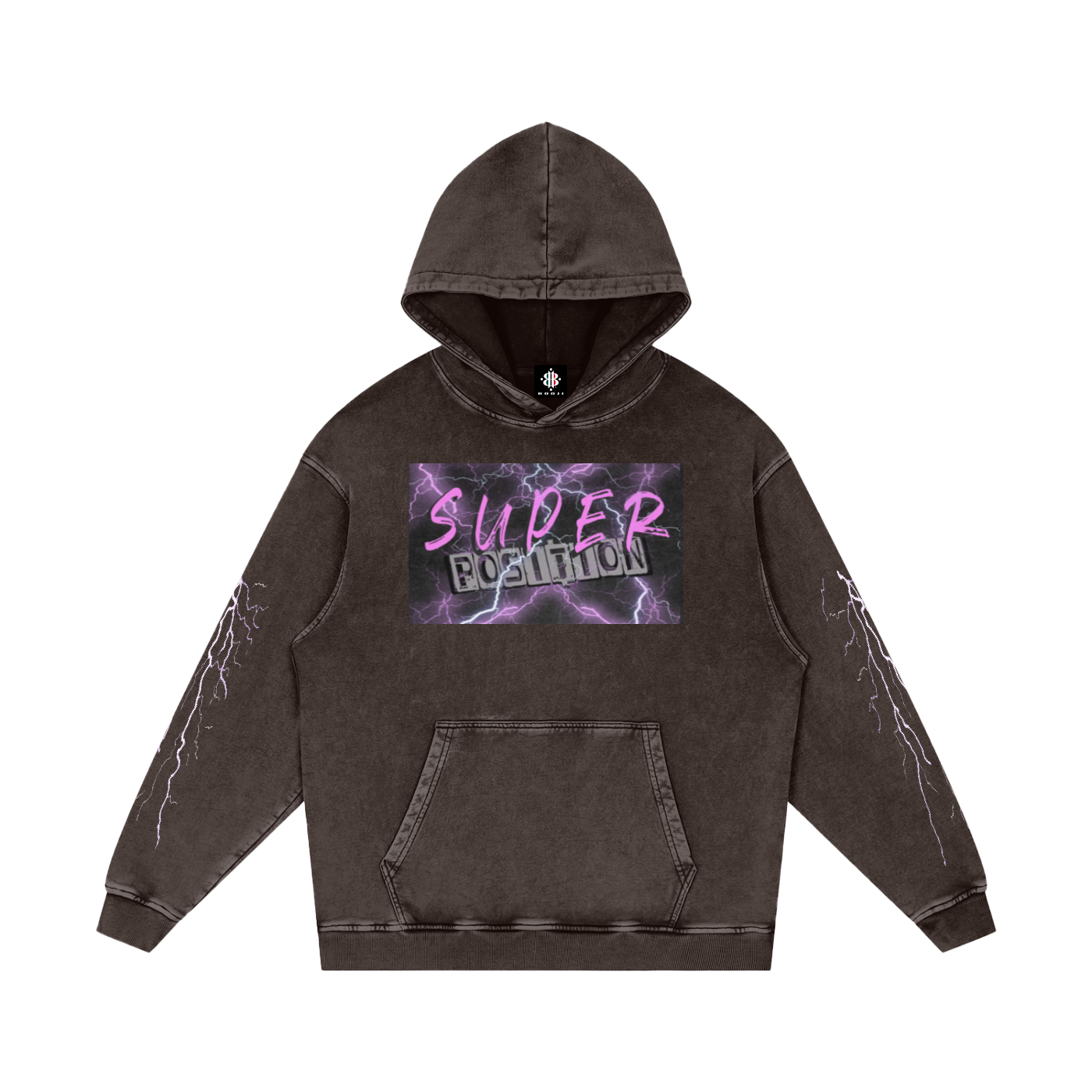 BOOJI ITALY SUPER POSITION COLLECTION MATRIX SNOW WASHED HOODIE