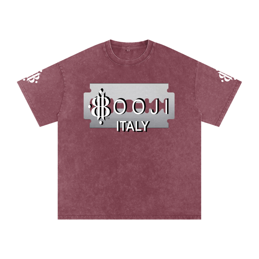 BOOJI ITALY SHARP "SUPER POSITION" LINE SNOW WASHED T-SHIRT