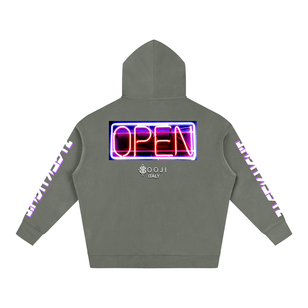 BOOJI ITALY OPEN SIGN COLLECTION COTTON  BLEND FLEECE HOODIE