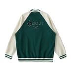 BOOJI ITALY 4 EVER $ LOGO UNISEX TWO-TONE VARSITY LETTERMAN'S STYLE JACKET