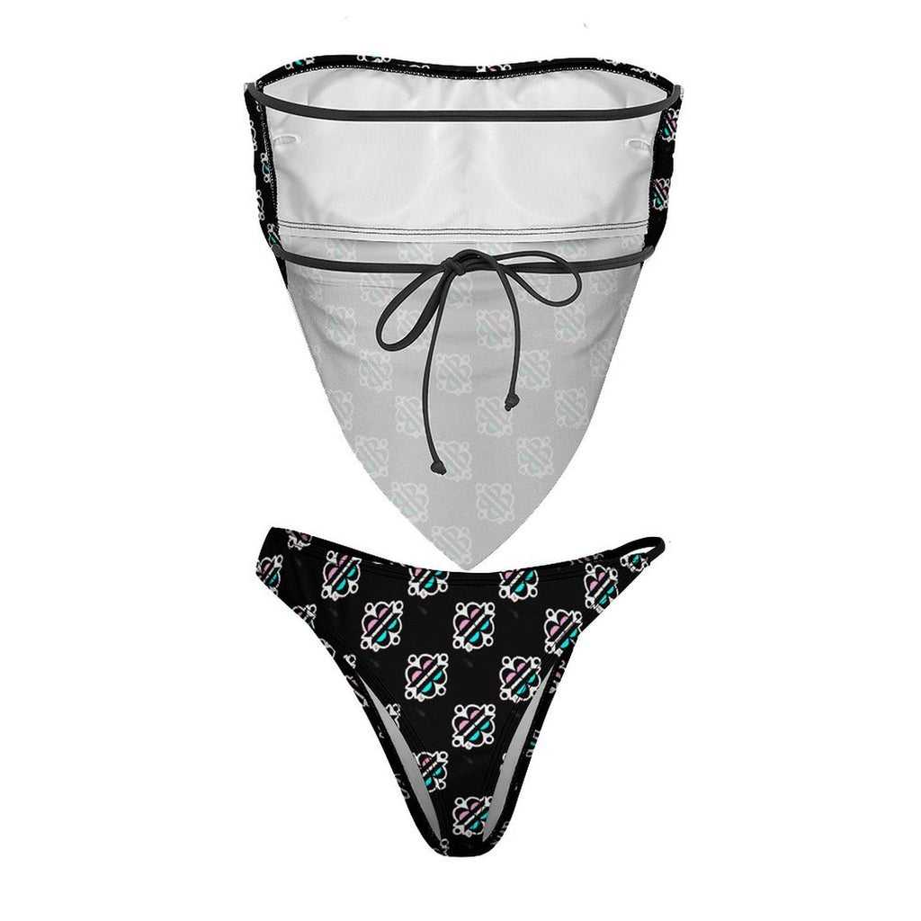 BOOJI ITALY LOGO INVERTED COLOR PATTERN BIKINI
