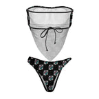 BOOJI ITALY SWIMWEAR COLLECTION 4 EVER $ LOGO INVERTED PATTERN WOMEN'S BLACK BIKINI