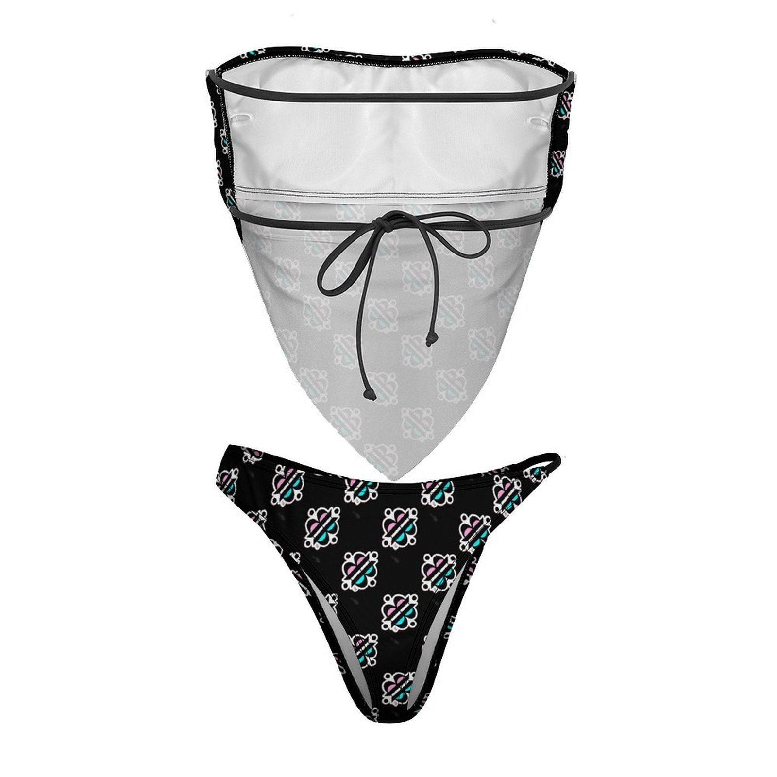 BOOJI ITALY LOGO INVERTED COLOR PATTERN BIKINI