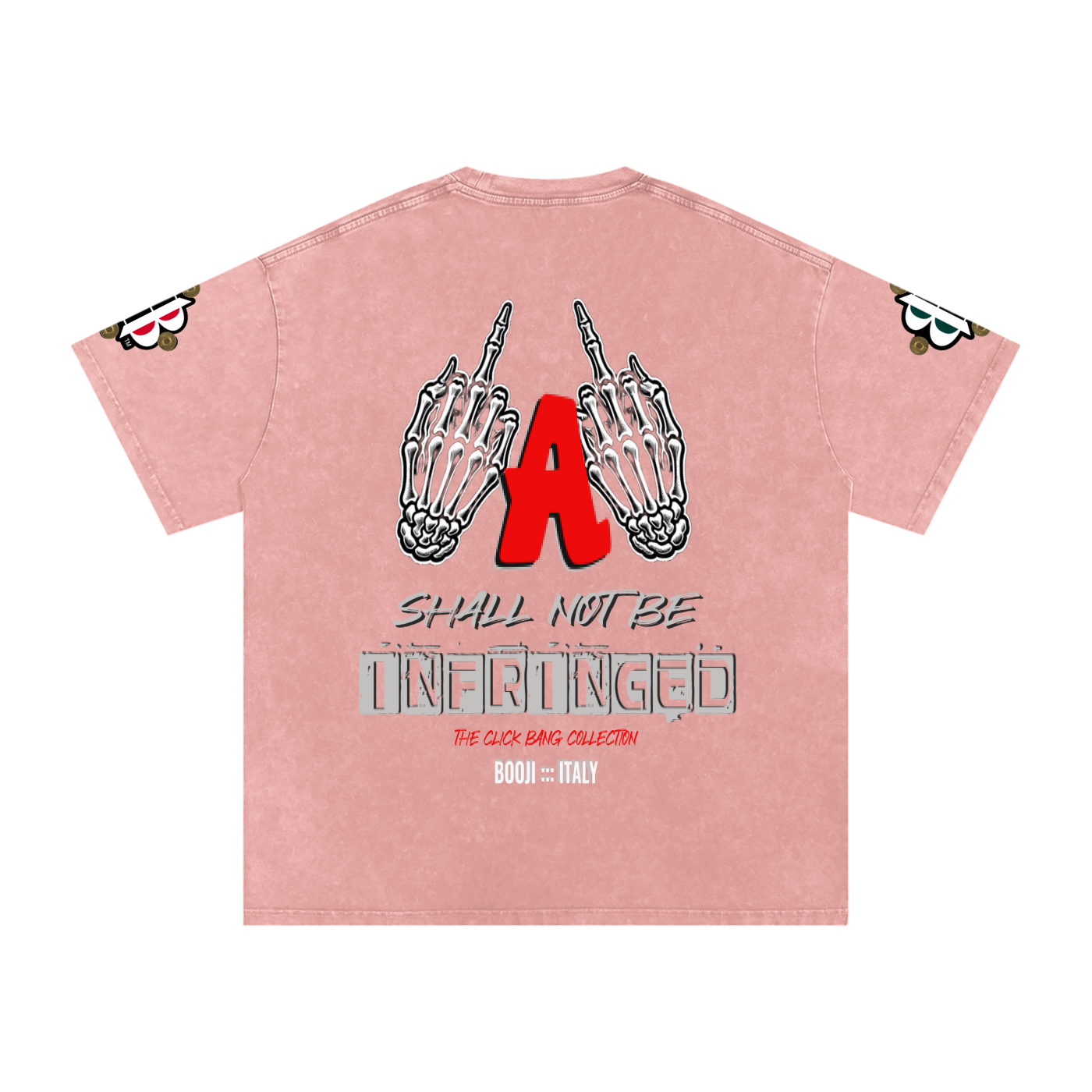 BOOJI ITALY "CLICK BANG COLLECTION" SNOW WASHED T-SHIRT