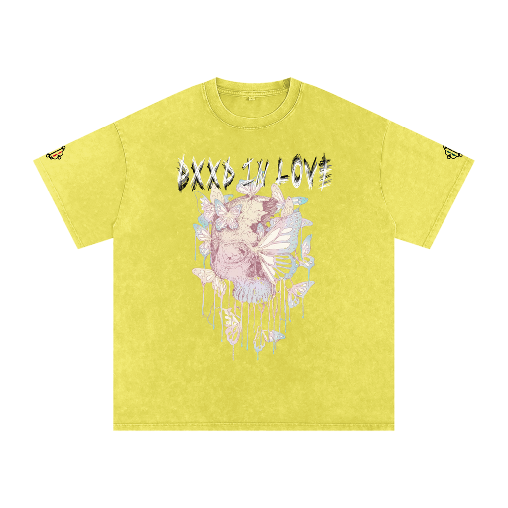 BOOJI ITALY "DXXD IN LOVE" LINE SNOW WASHED T-SHIRT